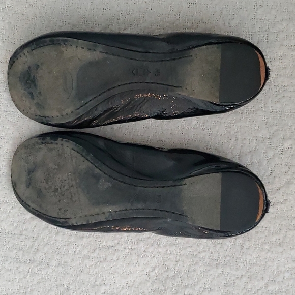 Tory Burch black and gold ballerina flat - Picture 6 of 8